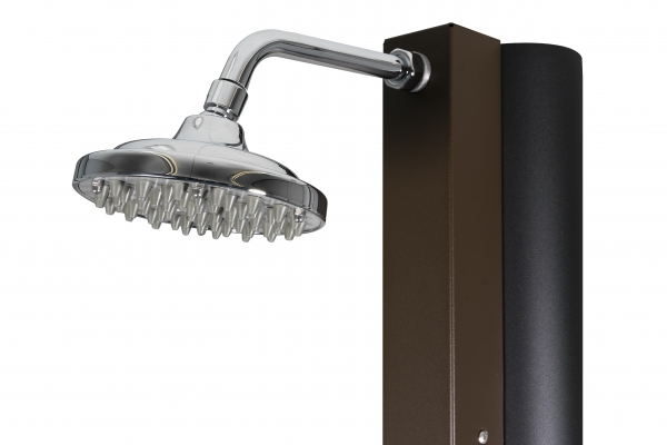 Solardusche ROYAL DELUXE-Rostbraun - 30liter - runder Duschkopf